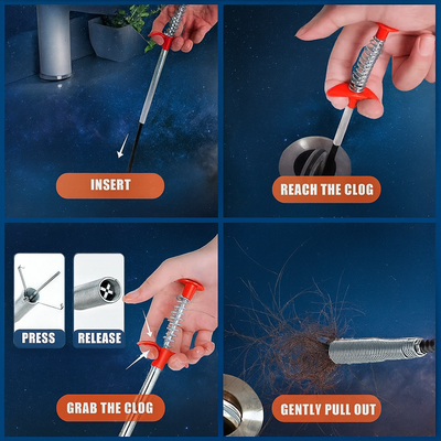VORELLE 4 Claw Grabber for Drain Cleaning & More