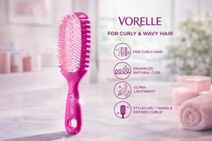 VORELLE™ Ultimate Curl-Defining Detangling Brush — Effortless Slip, Bold Definition, Salon-Perfect Curls