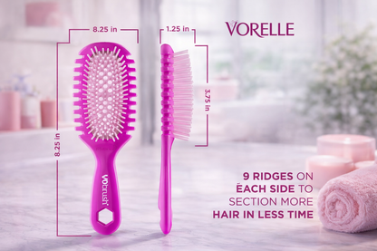 VORELLE™ Ultimate Curl-Defining Detangling Brush — Effortless Slip, Bold Definition, Salon-Perfect Curls