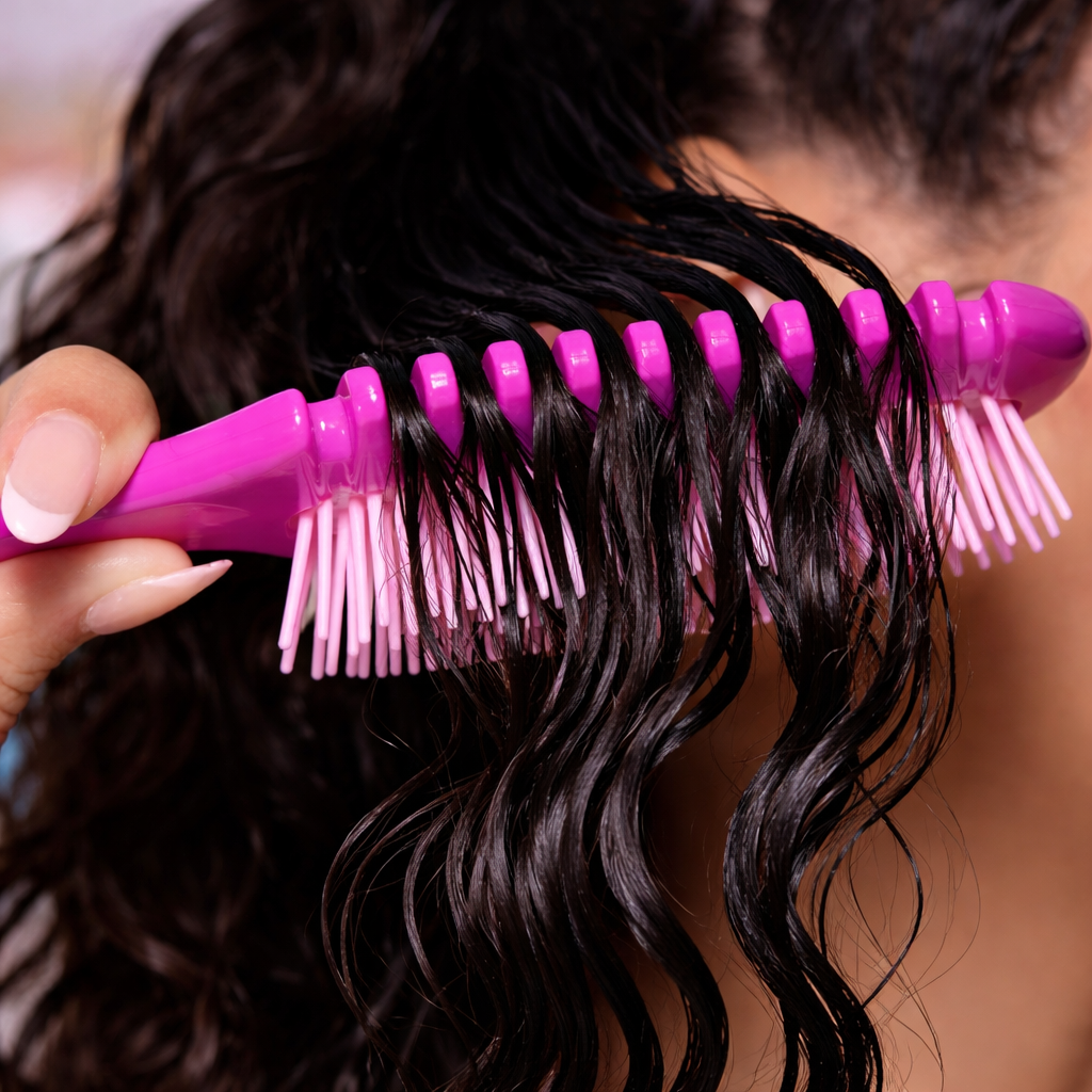 VORELLE™ Ultimate Curl-Defining Detangling Brush — Effortless Slip, Bold Definition, Salon-Perfect Curls