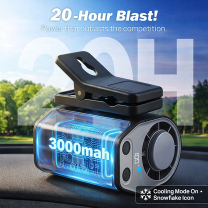 VORELLE™ Arctic Clip Pro — Portable 360° Cooling Fan